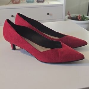 Kelly & Katie Red Kitten Heel Shoes